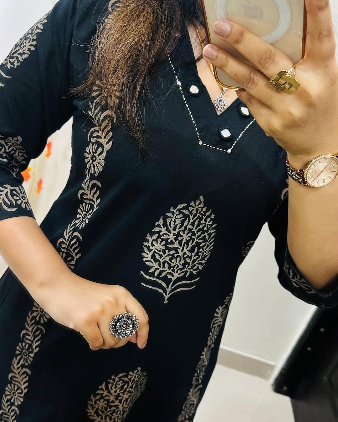 Designer Black Embroidered Co-ord Set