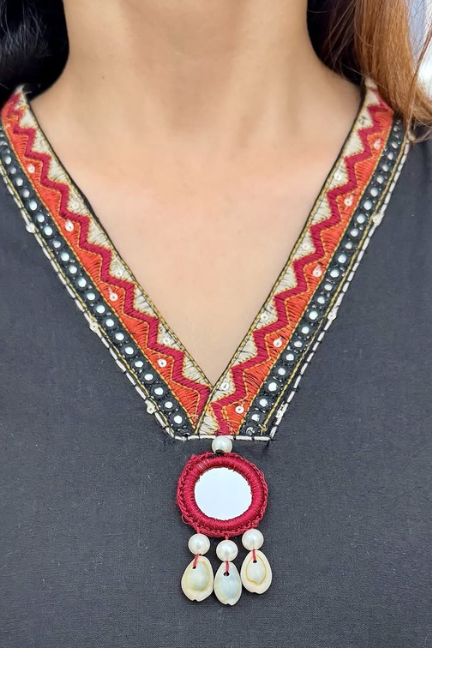 Designer A-line Embroidered Suit Set with Dupatta