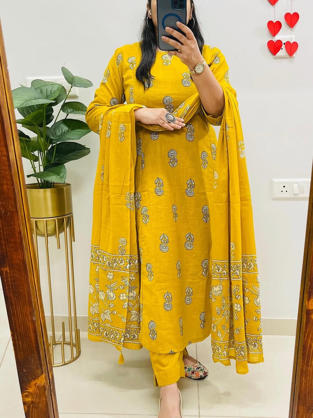 Elegant Printed Suit Set with Dupatta