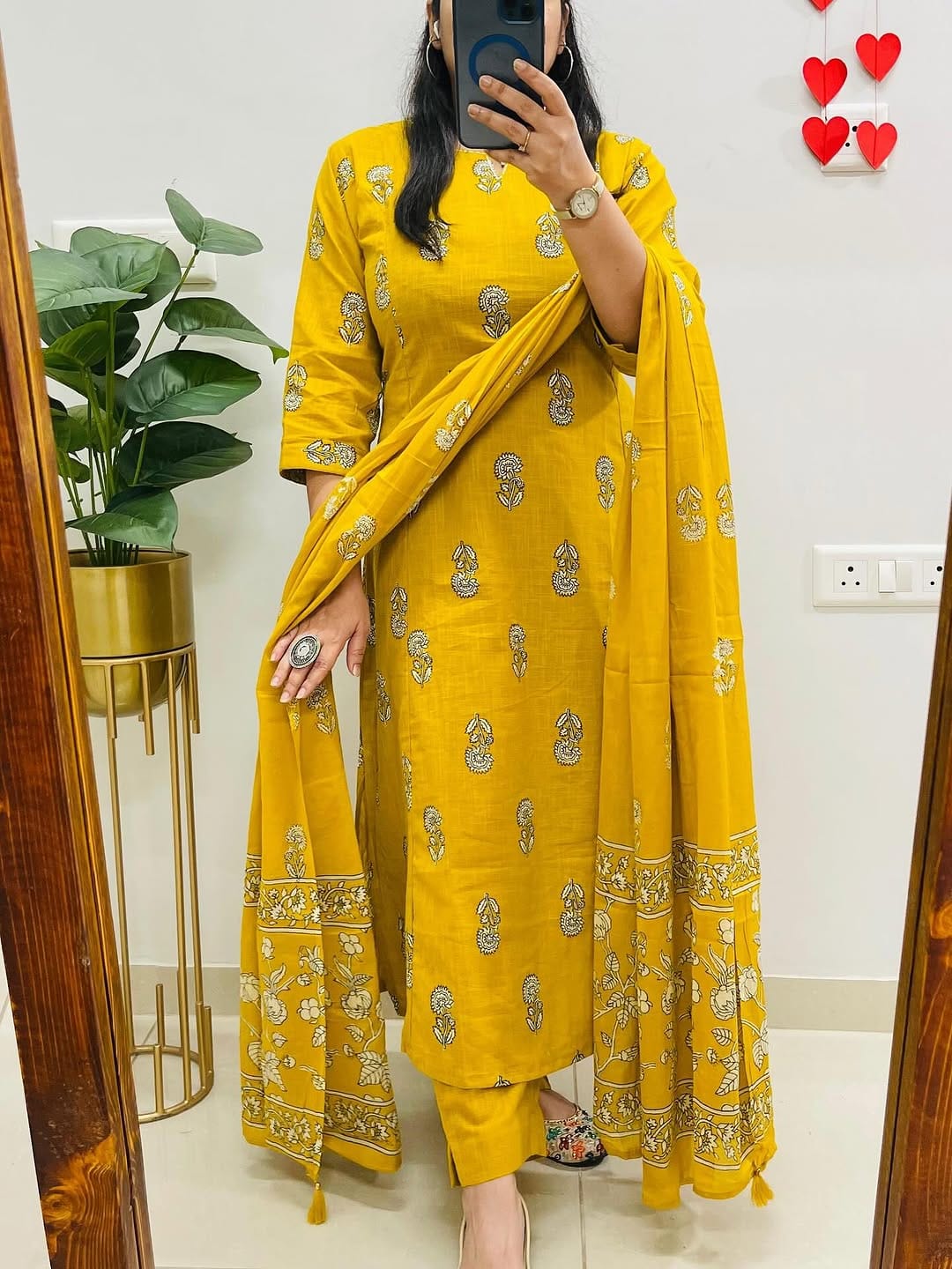 Elegant Printed Suit Set with Dupatta