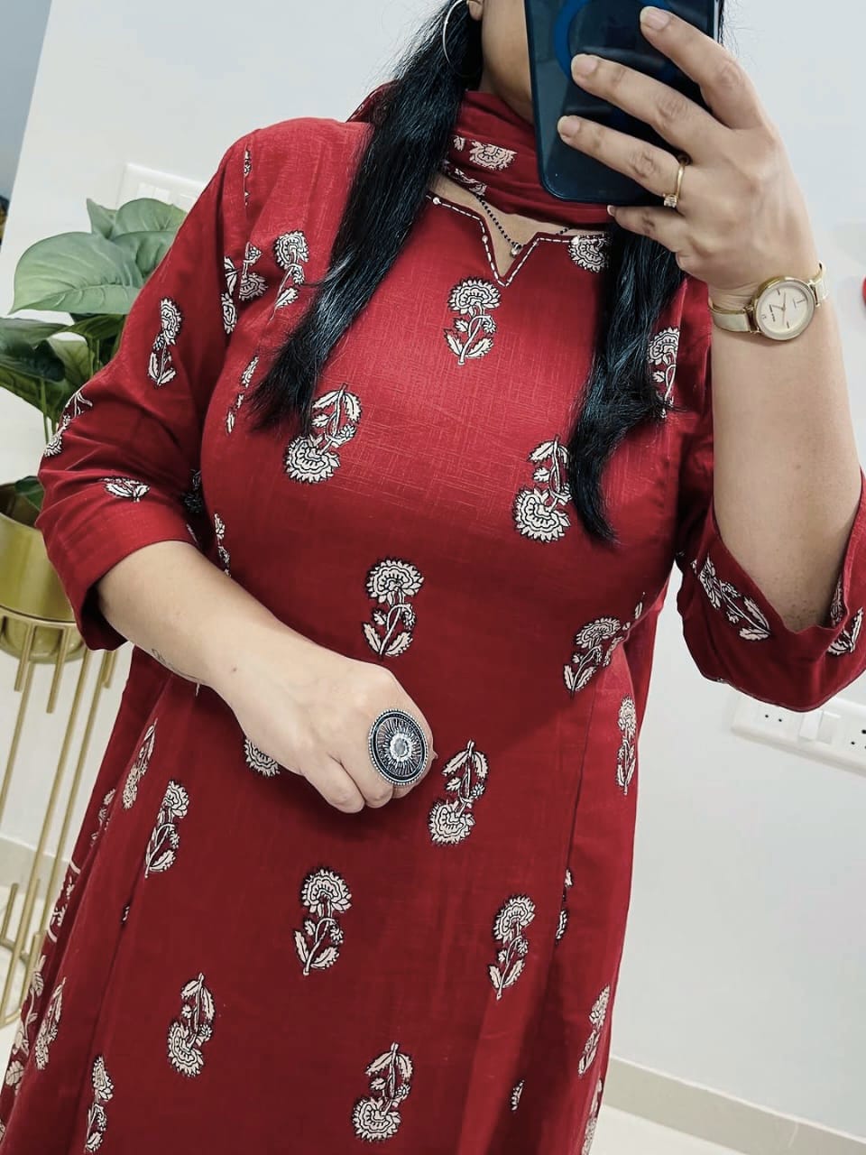 Elegant Printed Suit Set with Dupatta