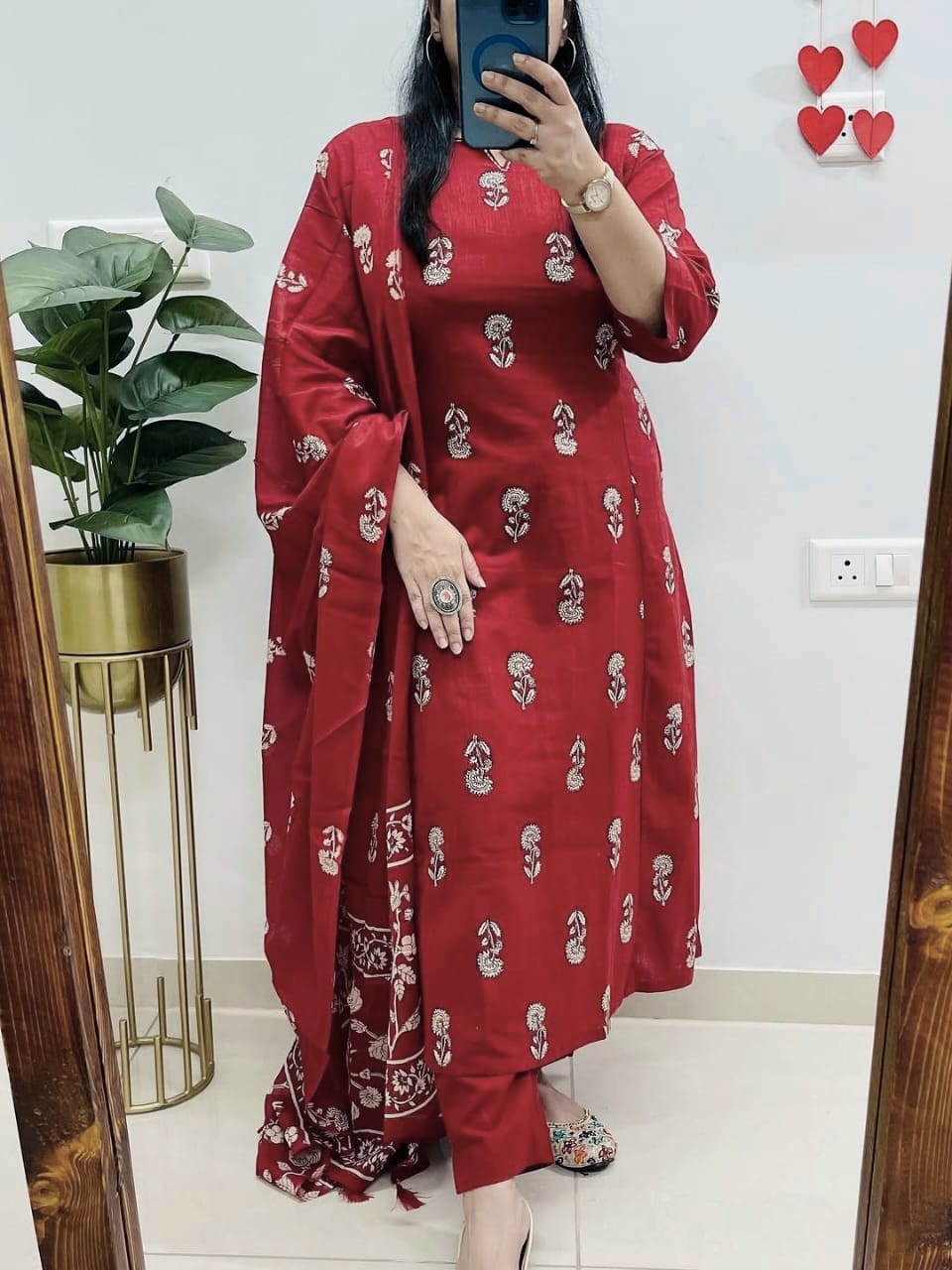 Elegant Printed Suit Set with Dupatta