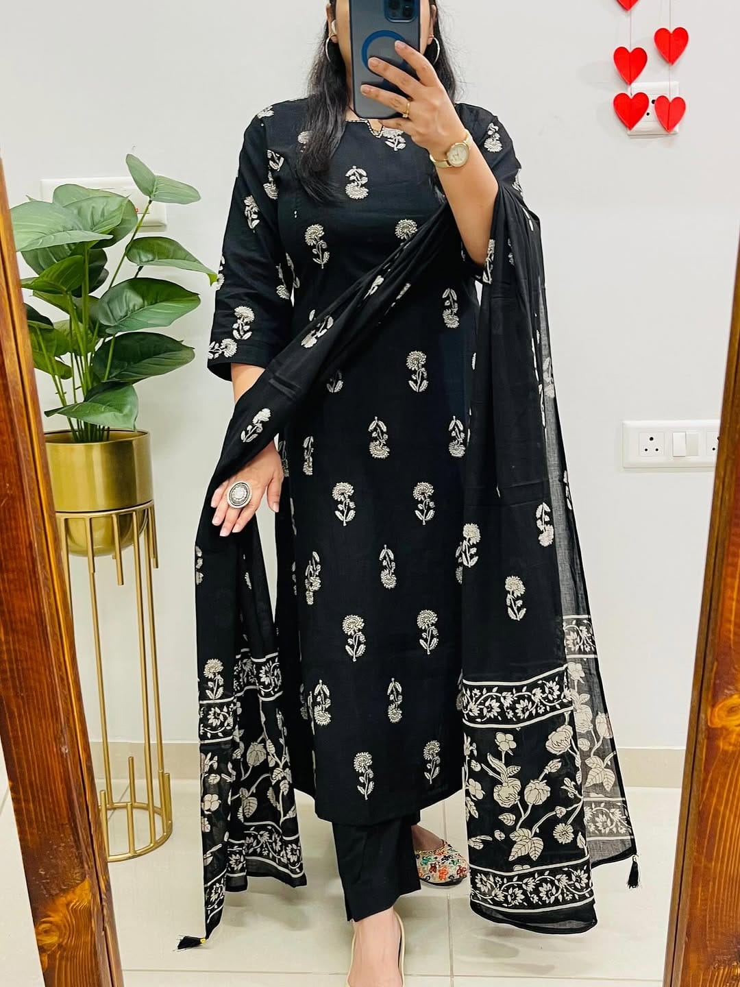 Elegant Printed Suit Set with Dupatta