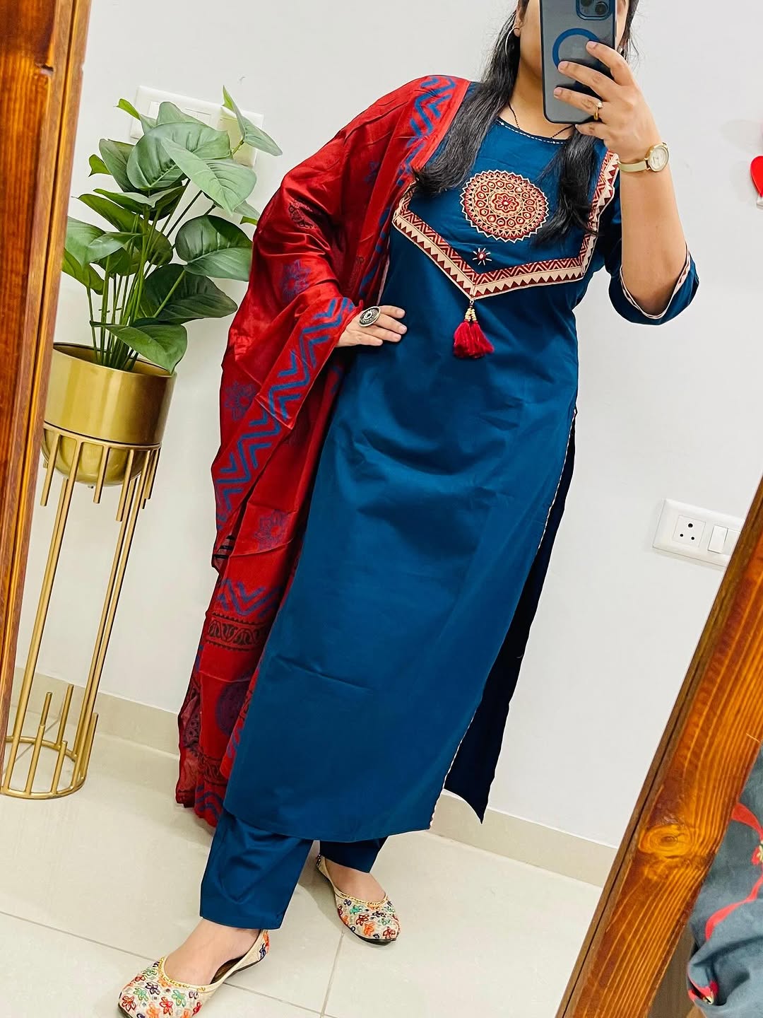 Premium Designer Embroidered Suit Set with Dupatta