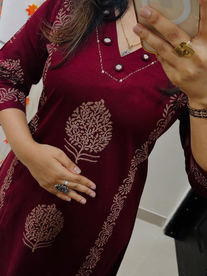 Elegant Classic Printed Co-ord Set