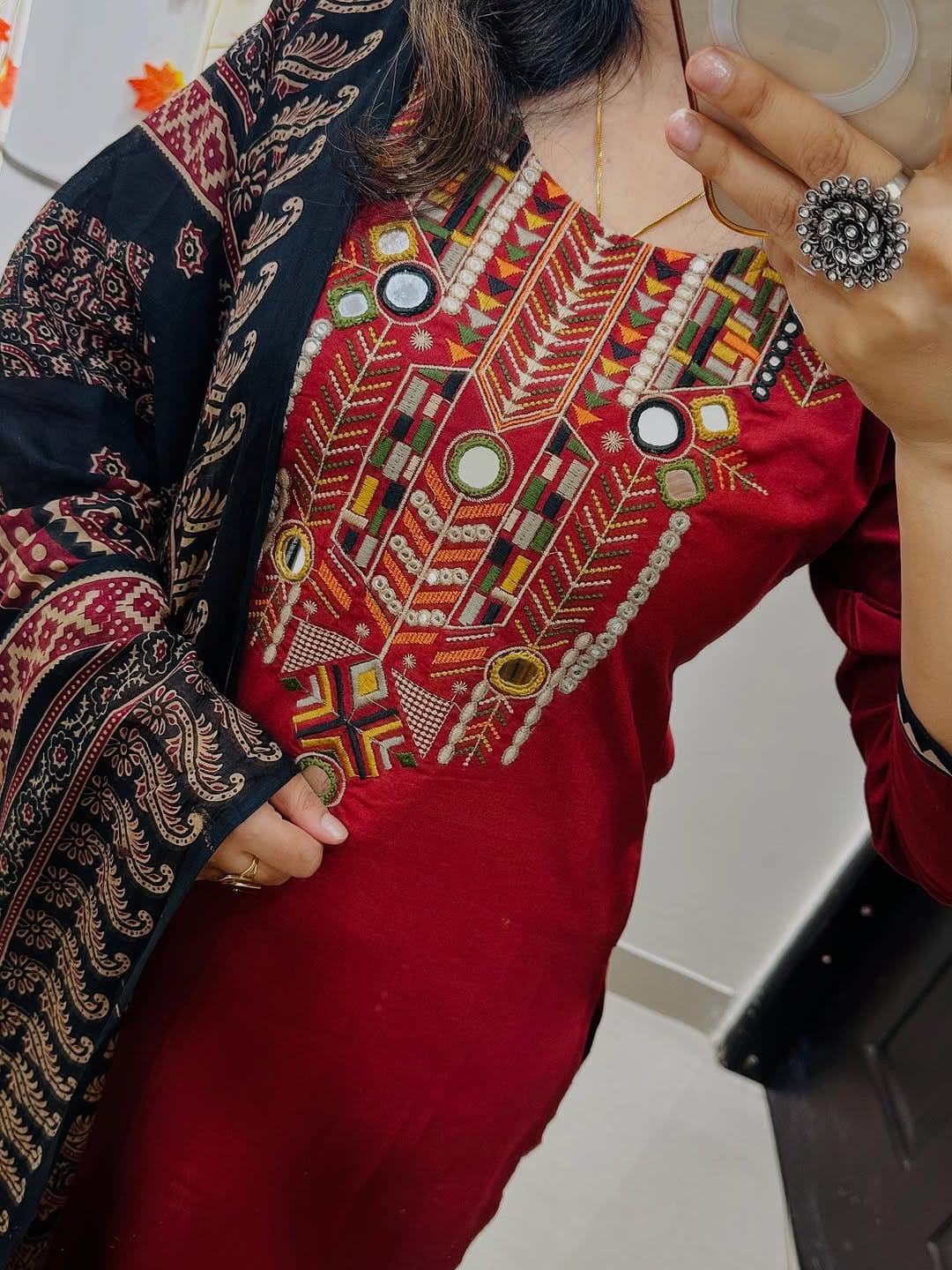 Premium Heavy Embroidered Suit Set with Dupatta