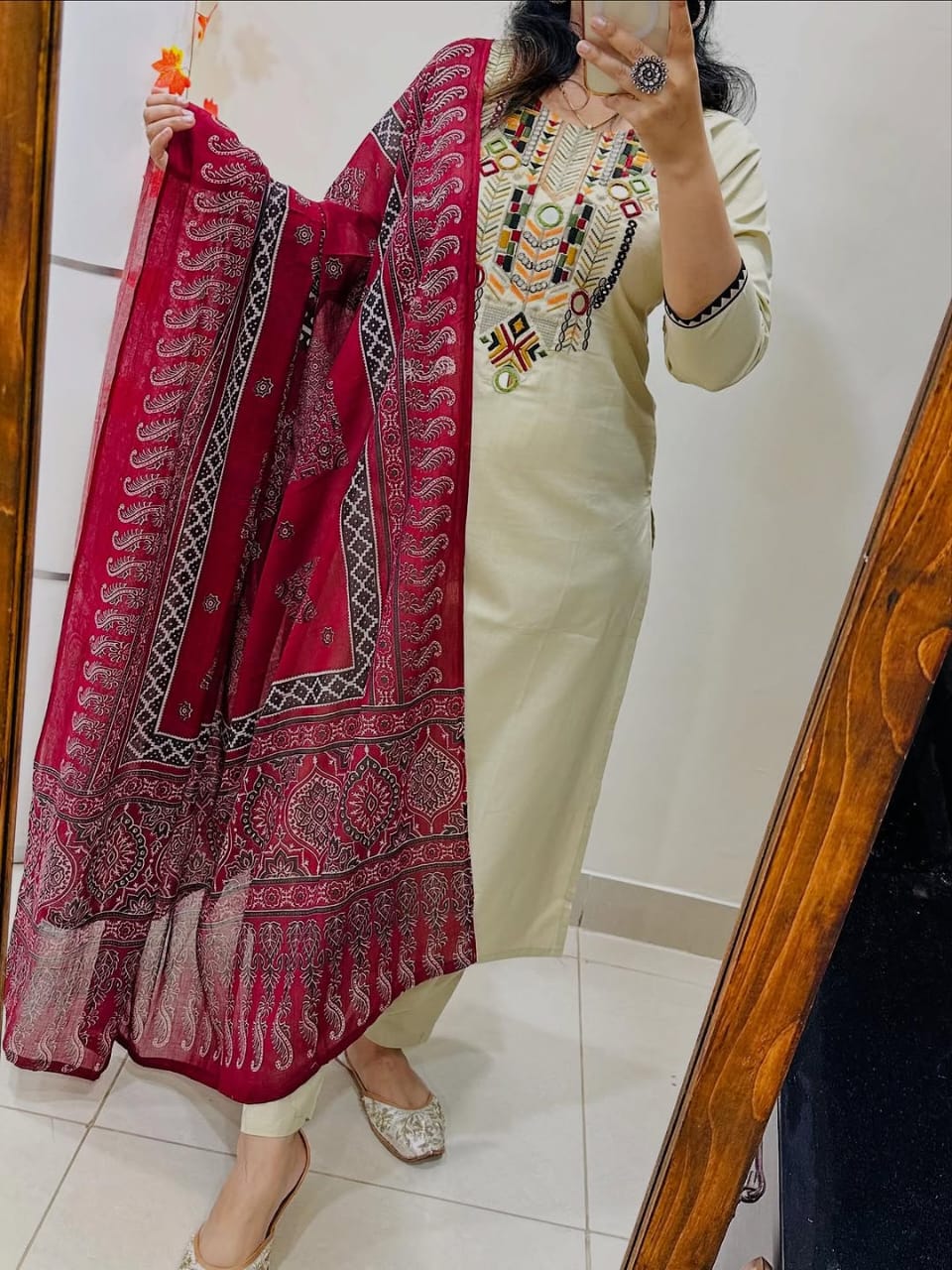 Premium Heavy Embroidered Suit Set with Dupatta