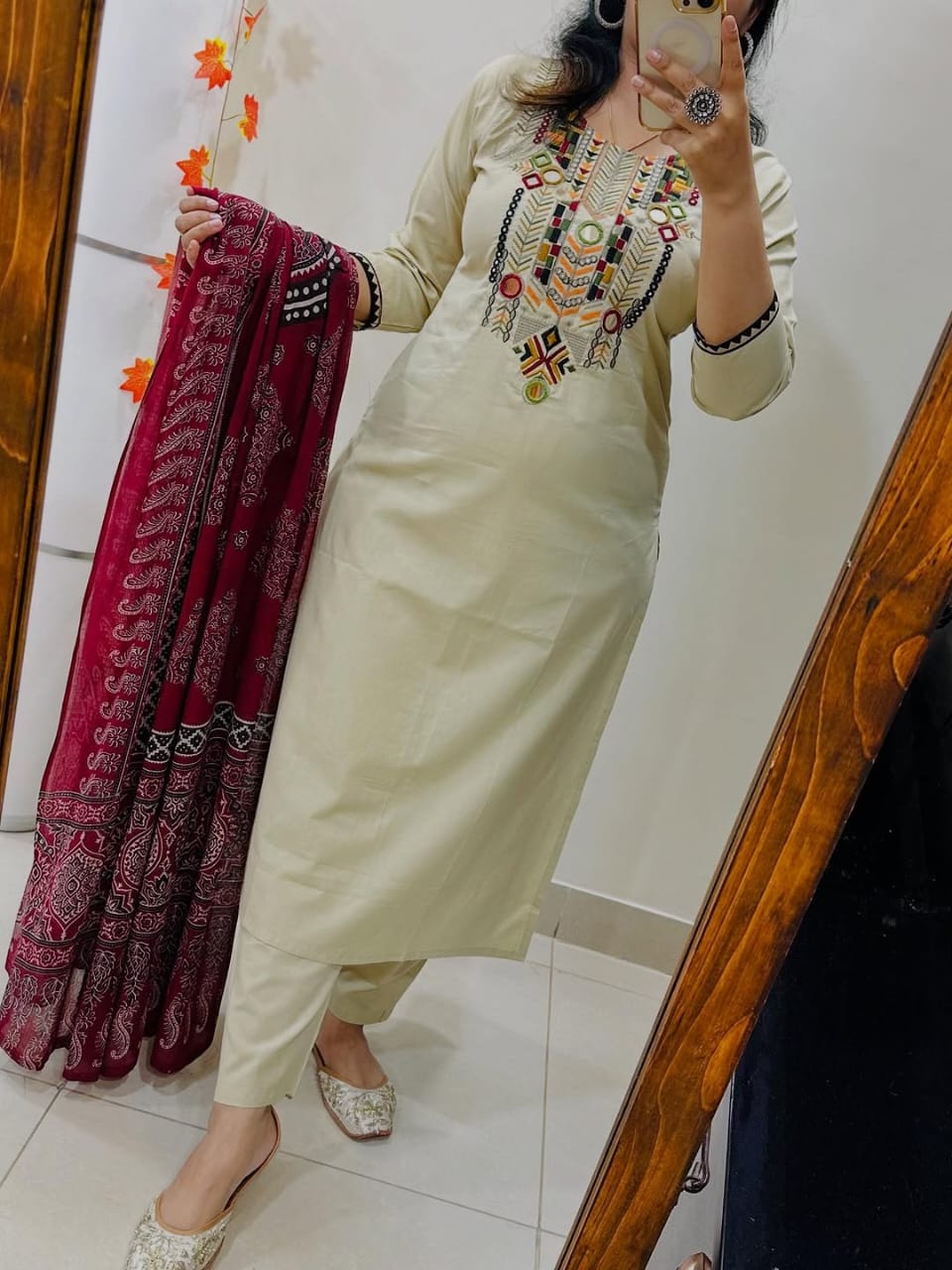 Premium Heavy Embroidered Suit Set with Dupatta