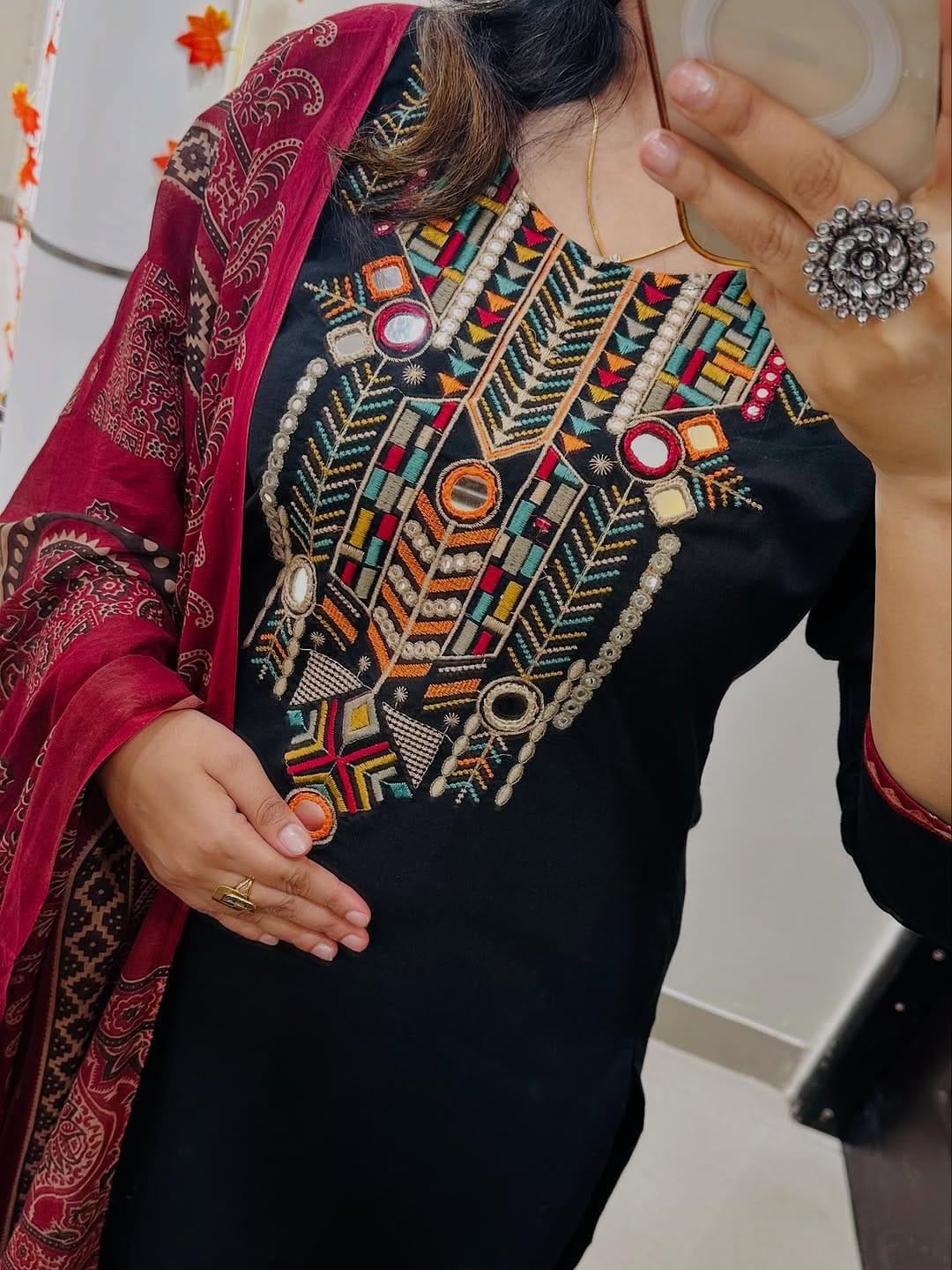 Premium Heavy Embroidered Suit Set with Dupatta