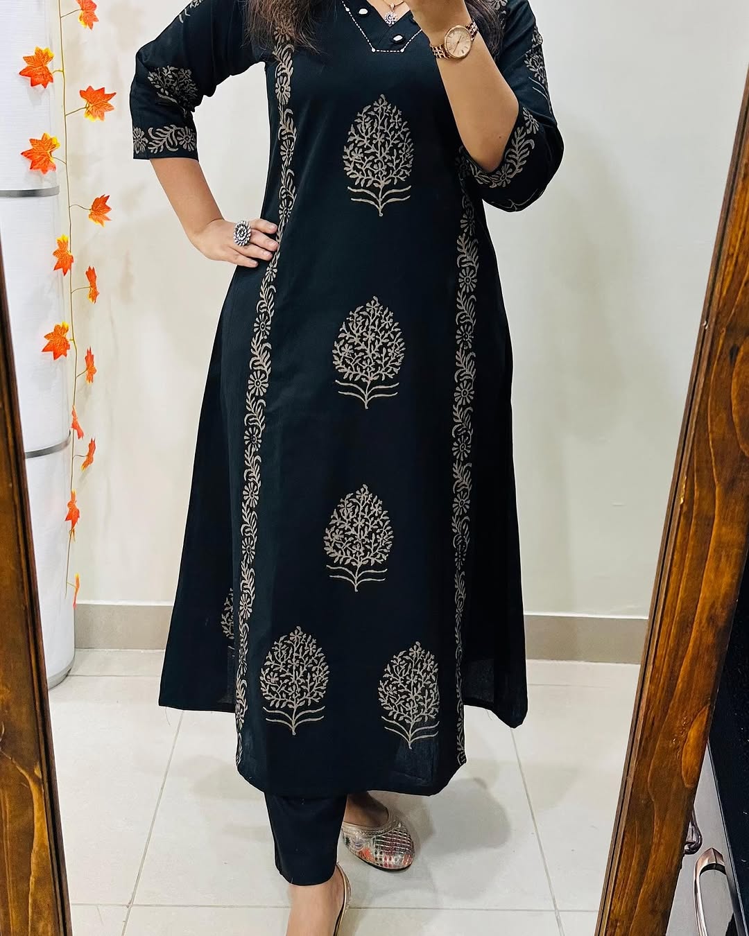 Designer Black Embroidered Co-ord Set