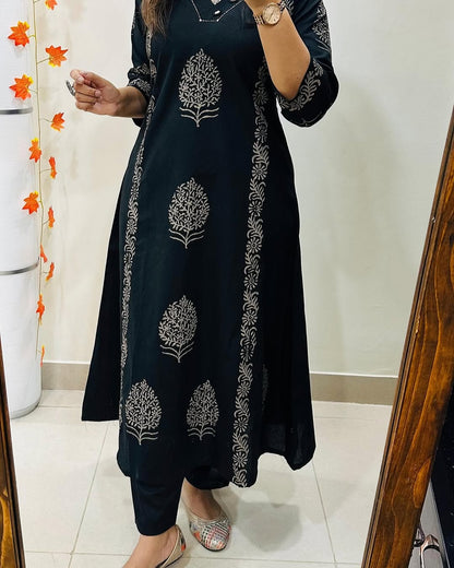 Designer Black Embroidered Co-ord Set