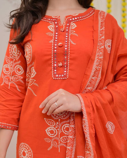 Elegant Designer Embroidered Suit Set with Dupatta